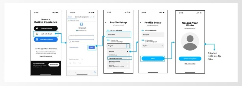 Thiết lập tài khoản Daikin Air Select nhanh chóng trên điện thoại