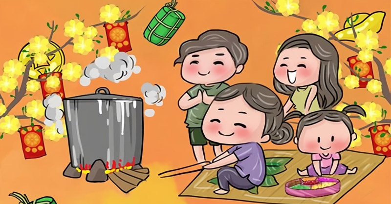 Ý tưởng mẫu vẽ tranh ngày Tết đơn giản và ý nghĩa