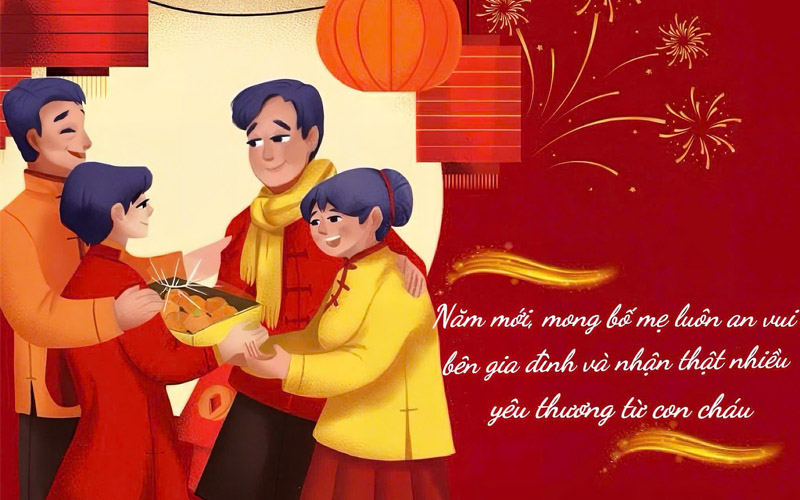 Lời chúc Tết bố mẹ hay và sâu sắc nhất
