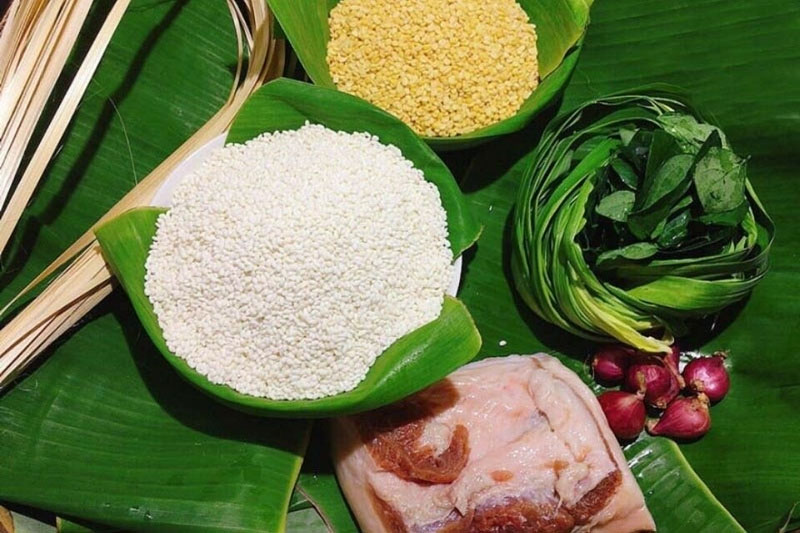 Chuẩn bị nguyên liệu trước khi làm bánh tét 