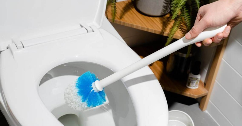 Dụng cụ cọ bồn cầu hạn chế vi khuẩn và mùi khó chịu