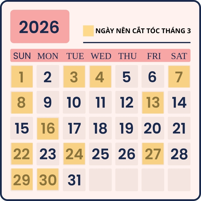 Lịch cắt tóc tháng 3 để thu hút tài lộc