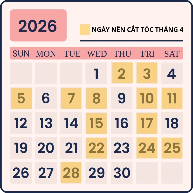 Lịch cắt tóc tháng 4 để thu hút tài lộc