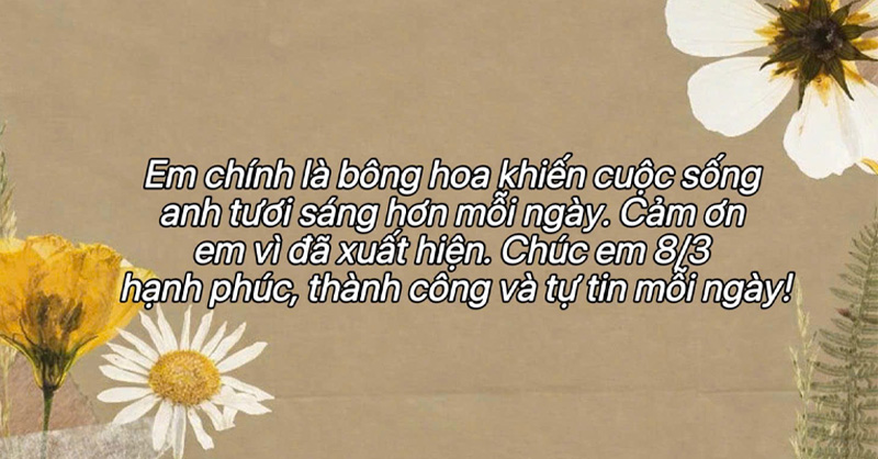 Gửi lời chúc chân thành và ý nghĩa đến crush nhân ngày 8/3