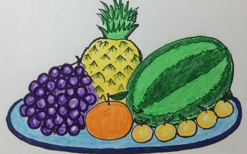 Mẫu vẽ tranh mâm ngũ quả mà bạn nên tham khảo