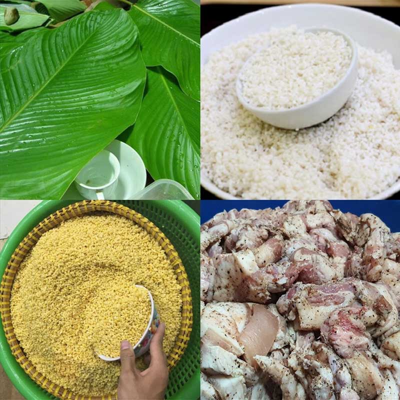 Sơ chế nguyên liệu là bước quan trọng khi gói bánh chưng