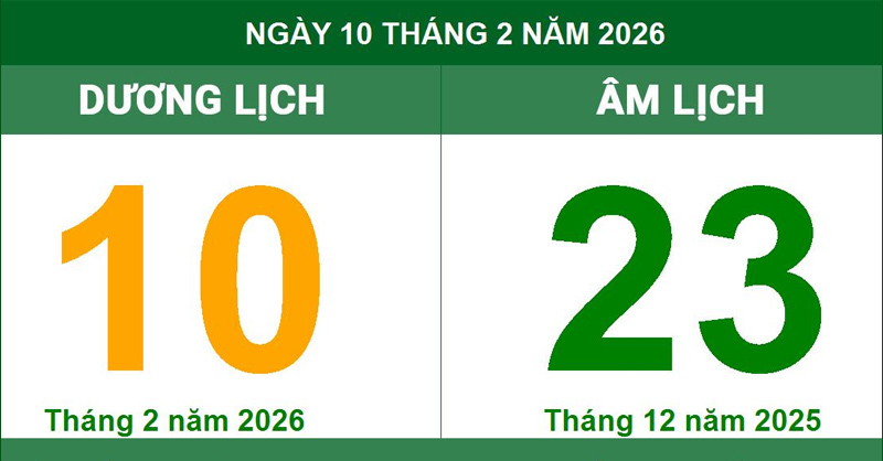 Tết ông Công ông Táo 2026 diễn ra ngày 23 tháng Chạp 