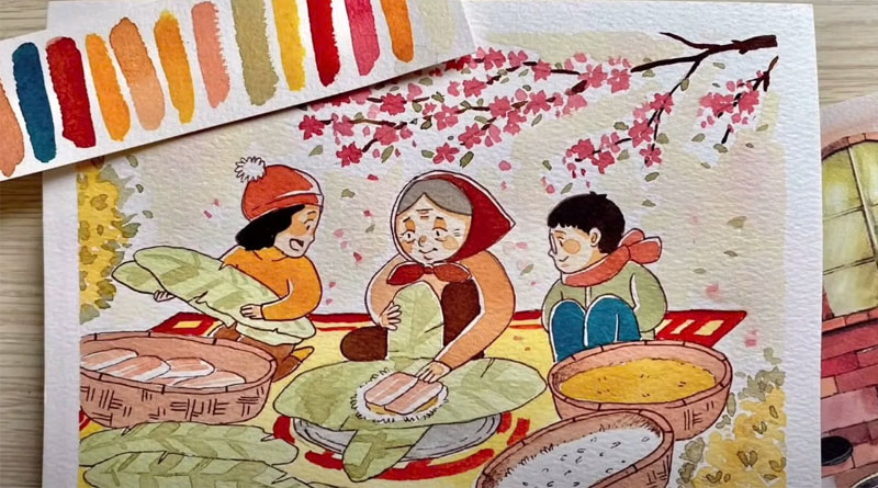 Vẽ tranh ngày Tết là hoạt động giáo dục và giải trí đầy ý nghĩa