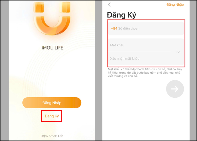 Đăng ký tài khoản Imou Life để theo dõi camera 