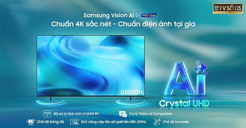 Crystal UHD lần đầu tiên được được trang bị công nghệ Vision AI