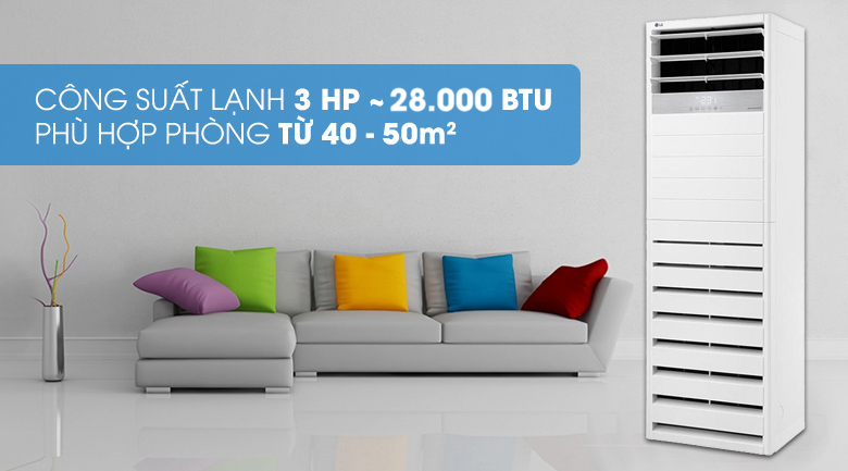 Tạo không khí mát mẻ cho không gian lớn với công suất làm lạnh 3 HP