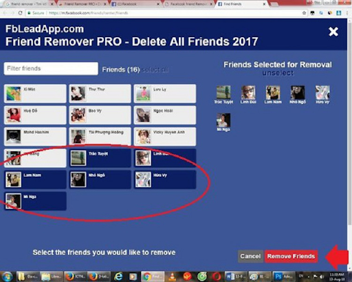 Lọc bạn bè không tương tác trên Facebook bằng extension Friend Remover Free