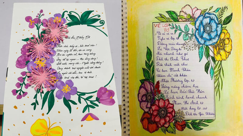 Tập san 20/11 trình bày dạng thơ