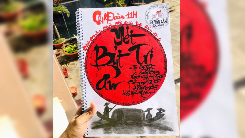 Bìa tập san 20/11 chủ đề Viết Bút Tri Ân