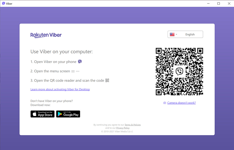 Bạn mở Viber phiên bản máy tính lên để đăng nhập.