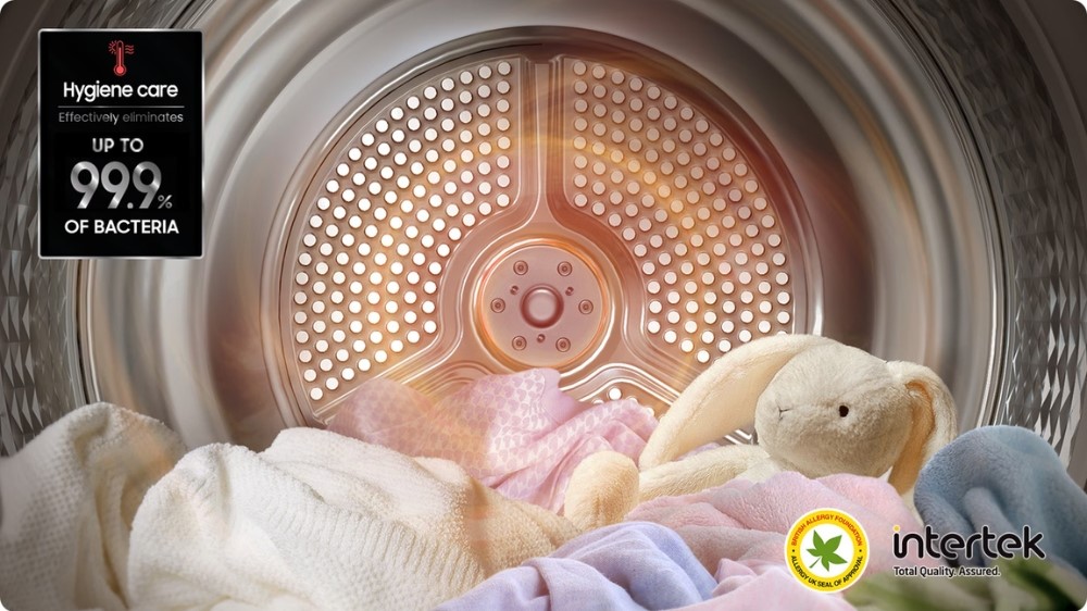 Công nghệ sấy diệt khuẩn Hygiene Care trên Samsung DV90CGC2A0ABSV