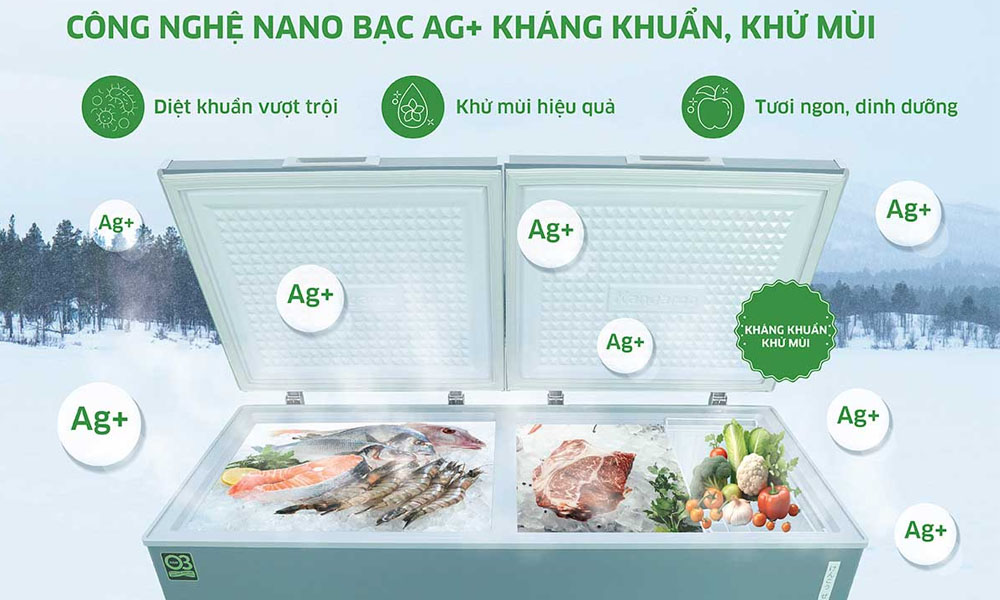 Tủ Đông Mát Kangaroo KGFZA415IG2 giữ thực phẩm sạch khuẩn