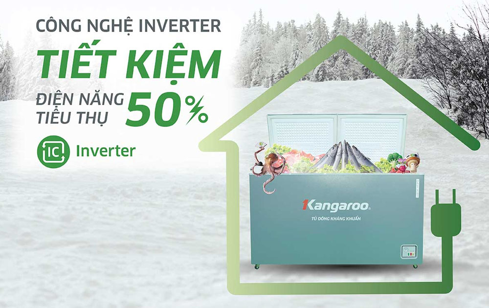 Tủ Đông Mát Kangaroo KGFZA415IG2 mang đến hiệu quả tiết kiệm điện