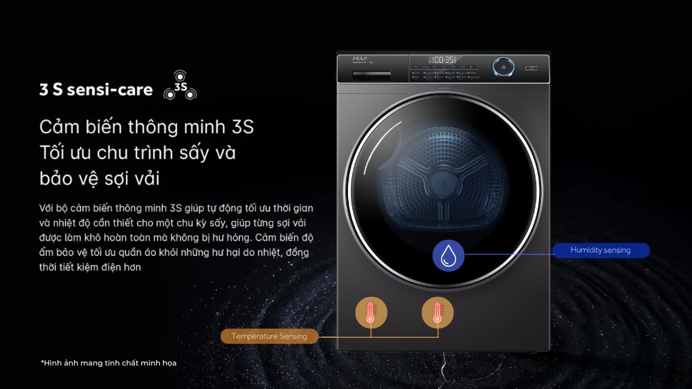 Cảm biến 3S tối ưu chu trình giặt