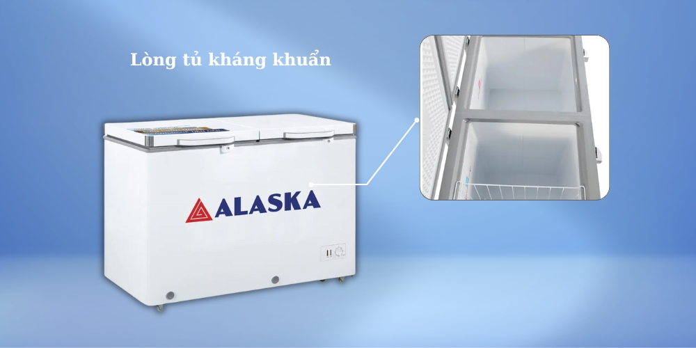 Lòng tủ đông mát Alaska BCD-4565C kháng khuẩn