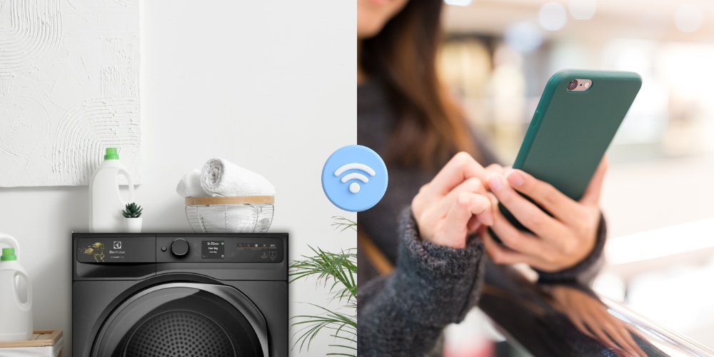 Máy Sấy Bơm Nhiệt Electrolux EDH902R9SC điều khiển từ xa