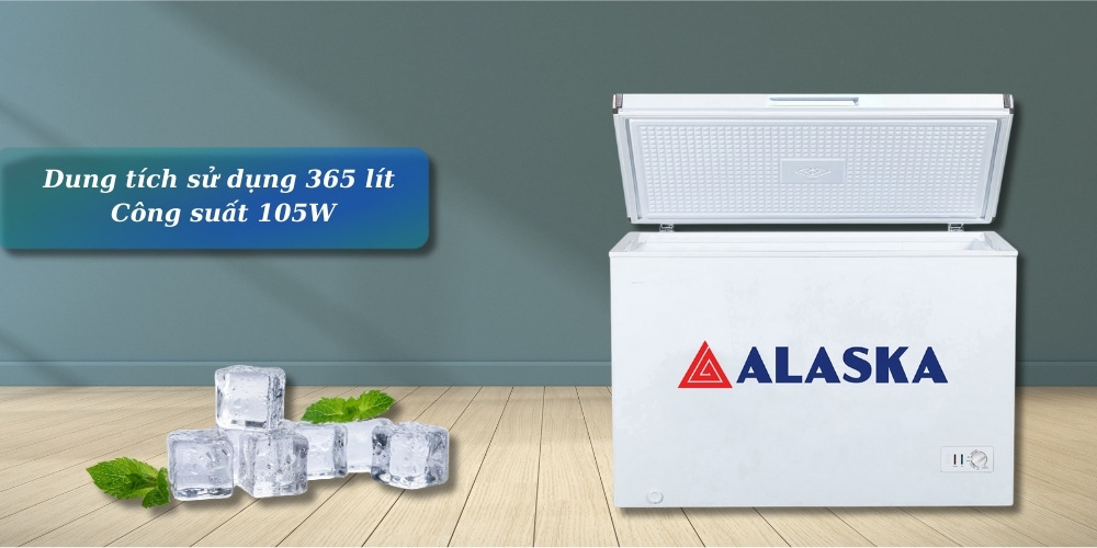 Tủ Đông Alaska Inverter 365 Lít BDI-5686 làm lạnh nhanh chóng