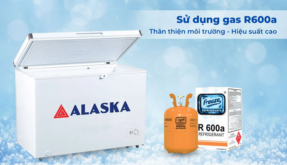 Tủ Đông Alaska Inverter 365 Lít BDI-5686 sử dụng gas R600a