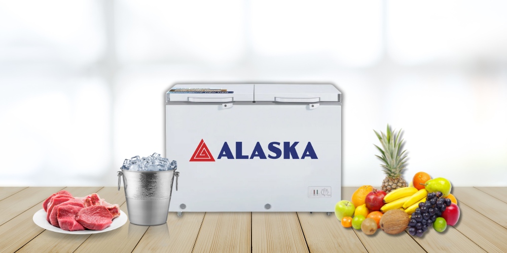 Tủ Đông Mát Alaska BCD-4565C có thiết kế dạng hình chữ nhật nằm
