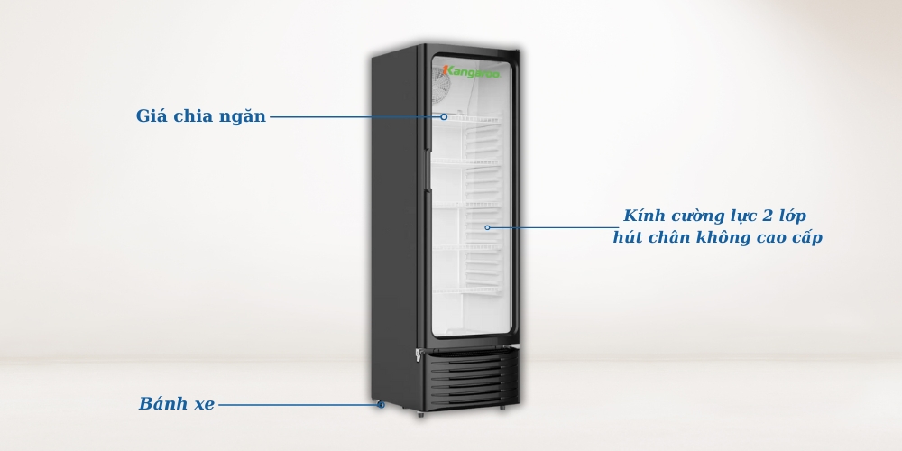 Tủ Mát Kangaroo 250 Lít KGSC250N1 có các tiện ích đi kèm thú vị khác
