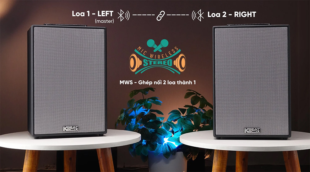 Công nghệ Mic Wireless Stereo (MWS) loa ACNOS SONCAMEDIA ePOP 100