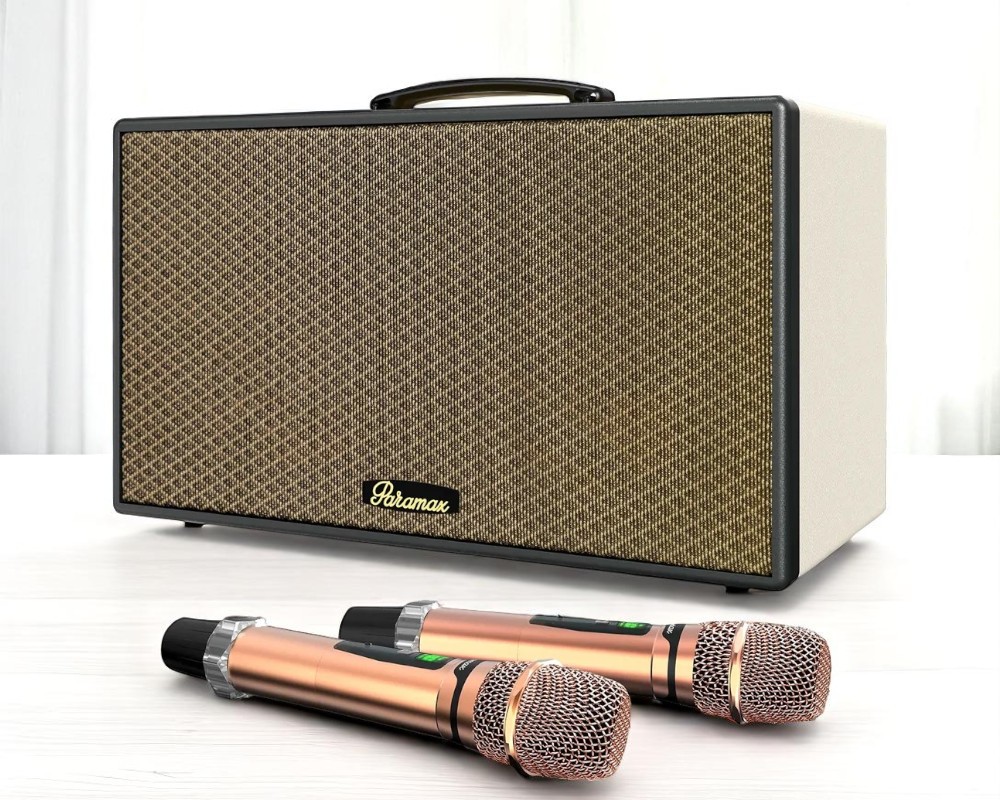 Micro đi kèm Loa Karaoke xách tay Paramax Aura (Cream Leather)