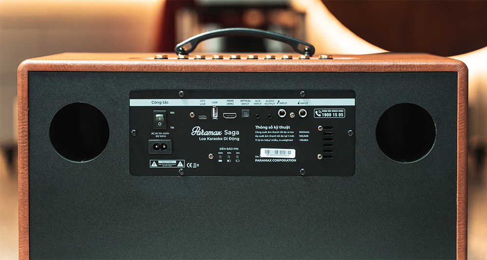 Các mẫu loa karaoke xách tay Paramax được trang bị chuẩn kết nối hiện đại
