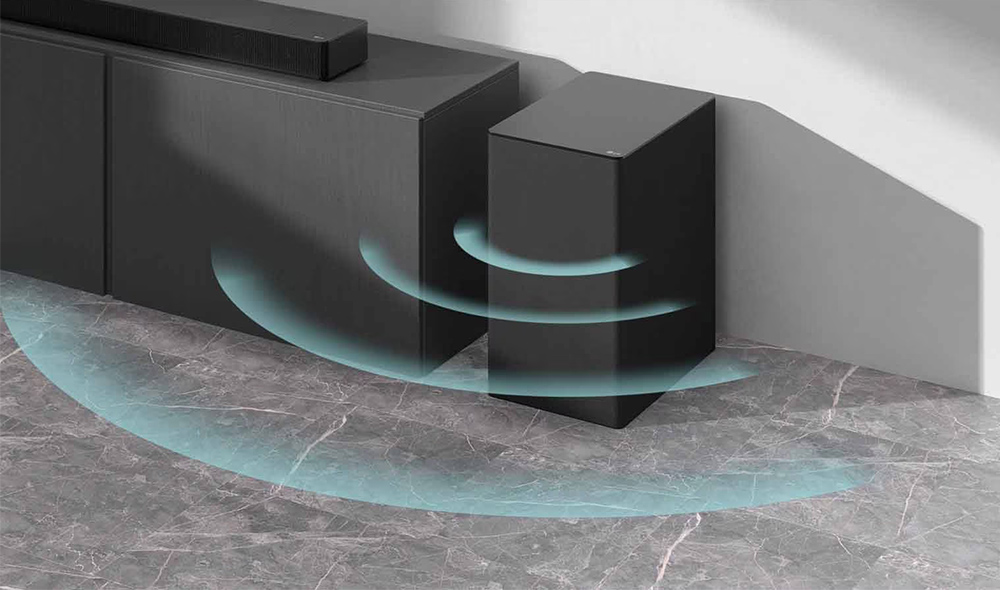 Đi kèm loa sub cho âm thanh mạnh mẽ