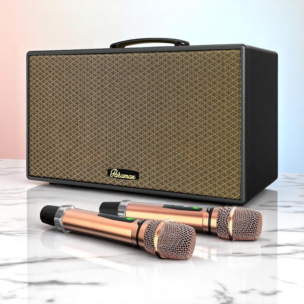Loa Paramax Aura (Black Leather) tích hợp 2 micro không dây thế hệ mới