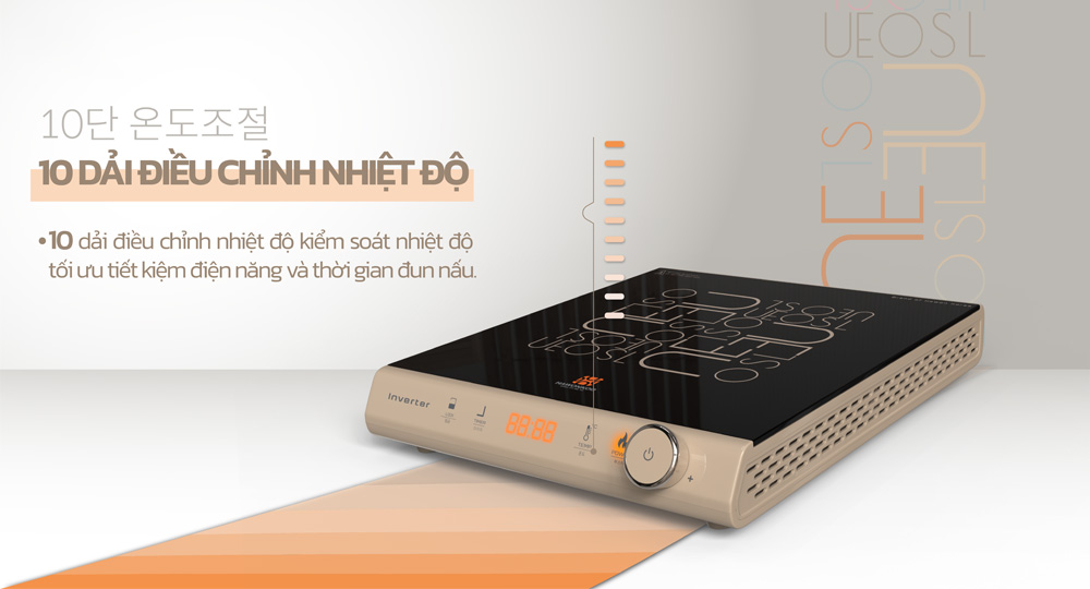Bếp Điện Từ CEH-108-INVERTER-CF có dải điều chỉnh nhiệt độ rộng