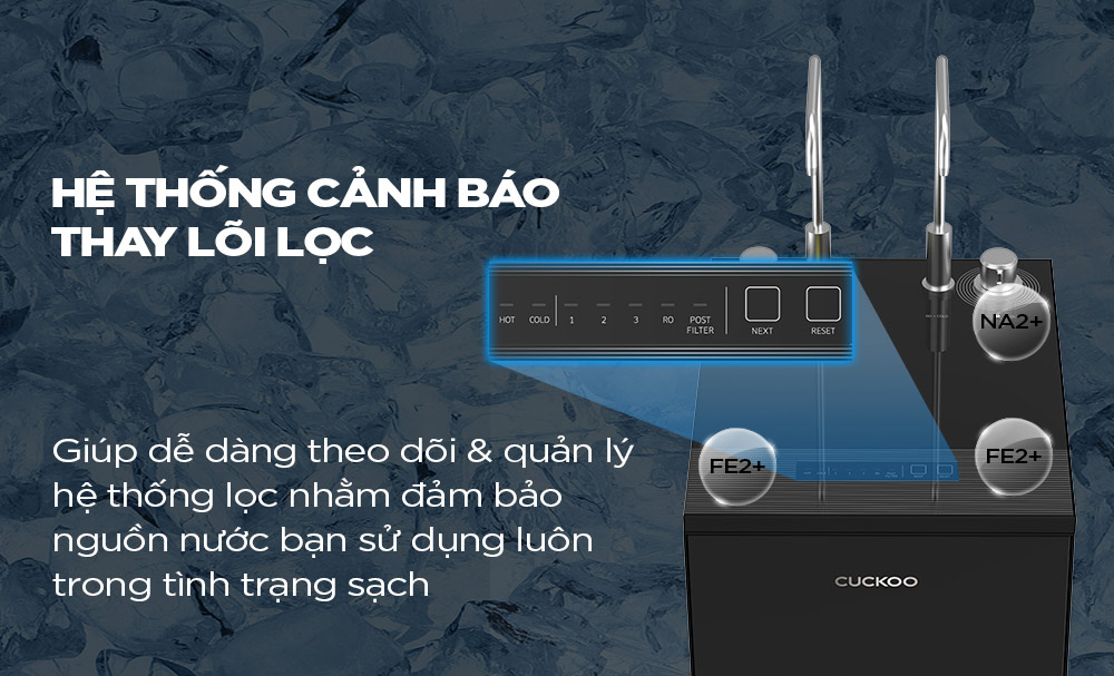 Cảnh báo thay lõi lọc Cuckoo CP-BRPV1201S/BKCRVNCV