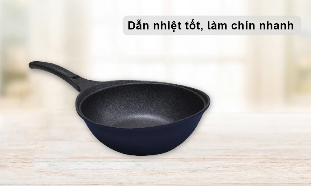 Chảo Không Dính Korea King KW-30CI tỏa nhiệt đều khắp bề mặt