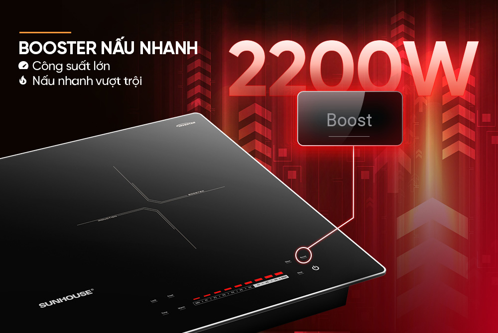 Chức năng Booster rút ngắn thời gian nấu nướng