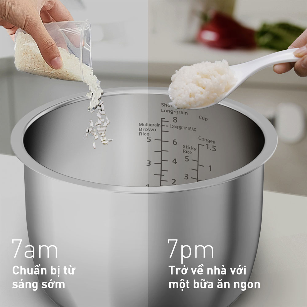 Chức năng hẹn giờ phù hợp với người có lịch trình bận rộn