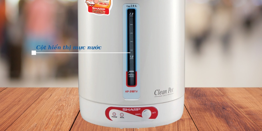 Cột hiển thị mực nước để tiện theo dõi nước trong bình KP-31BTV-CU