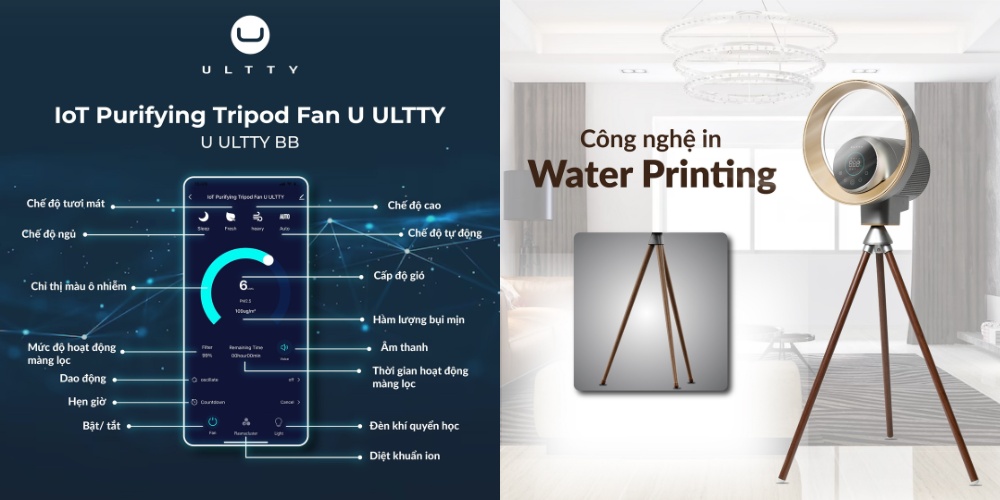 Điều khiển quạt U ULTTY BB từ mọi nơi thông qua kết nối App