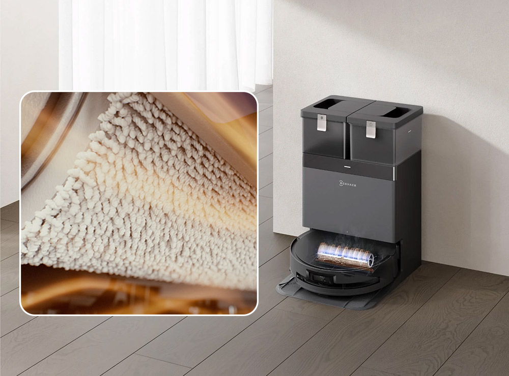 Giặt sấy khô khăn lau tự động ở nhiệt độ 63°C