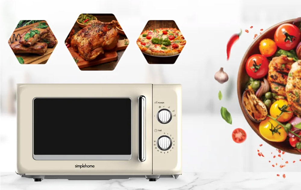 Lò Vi Sóng Simplehome P70H20L-KSB 20 Lít Phong Cách Retro Cổ Điển