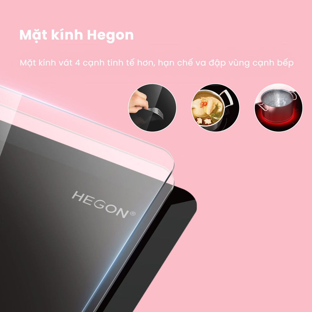 Mặt bếp Comfee CMH-40DHP bằng kính Hegon