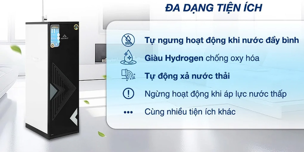 Máy Lọc Nước RO Hòa Phát HPR526 nâng tầm trải nghiệm với nhiều tiện ích