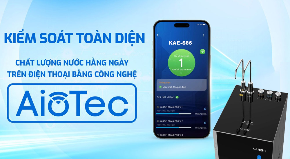 Dễ dàng giám sát Máy Lọc Nước Karofi KAE-S85