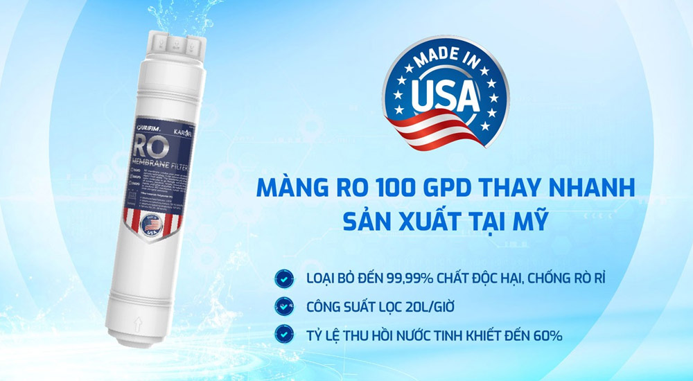 Máy Lọc Nước Karofi KAE-S85 đảm bảo nguồn nước an toàn và đạt chuẩn