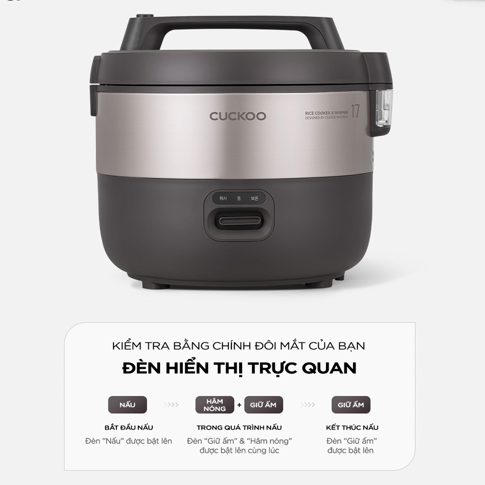 Dễ dàng sử dụng Nồi Cơm Điện Cuckoo CR-1755