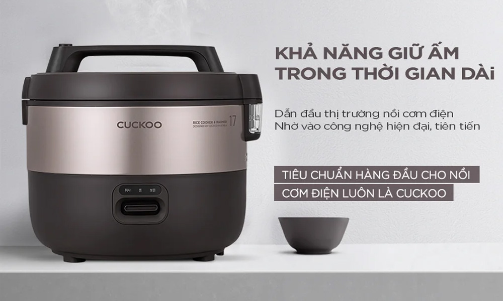 Nồi Cơm Điện Cuckoo CR-1755 có 3 chế độ nấu tiện lợi