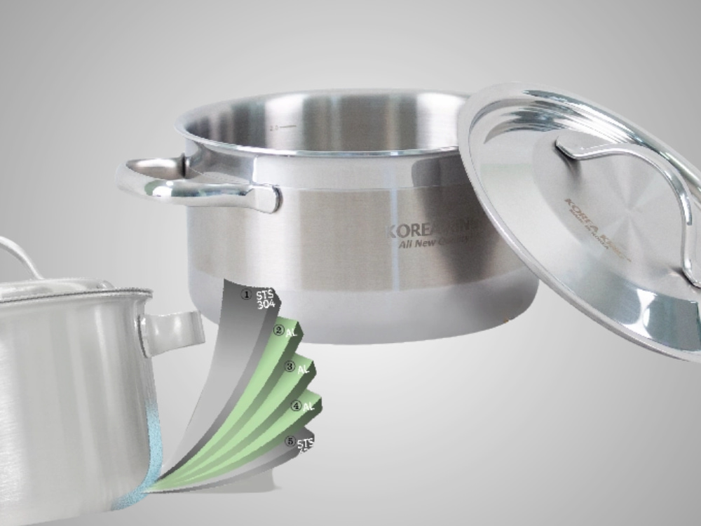 Nồi Inox Korea King KP-18S5PLY chế tác từ chất liệu inox cao cấp